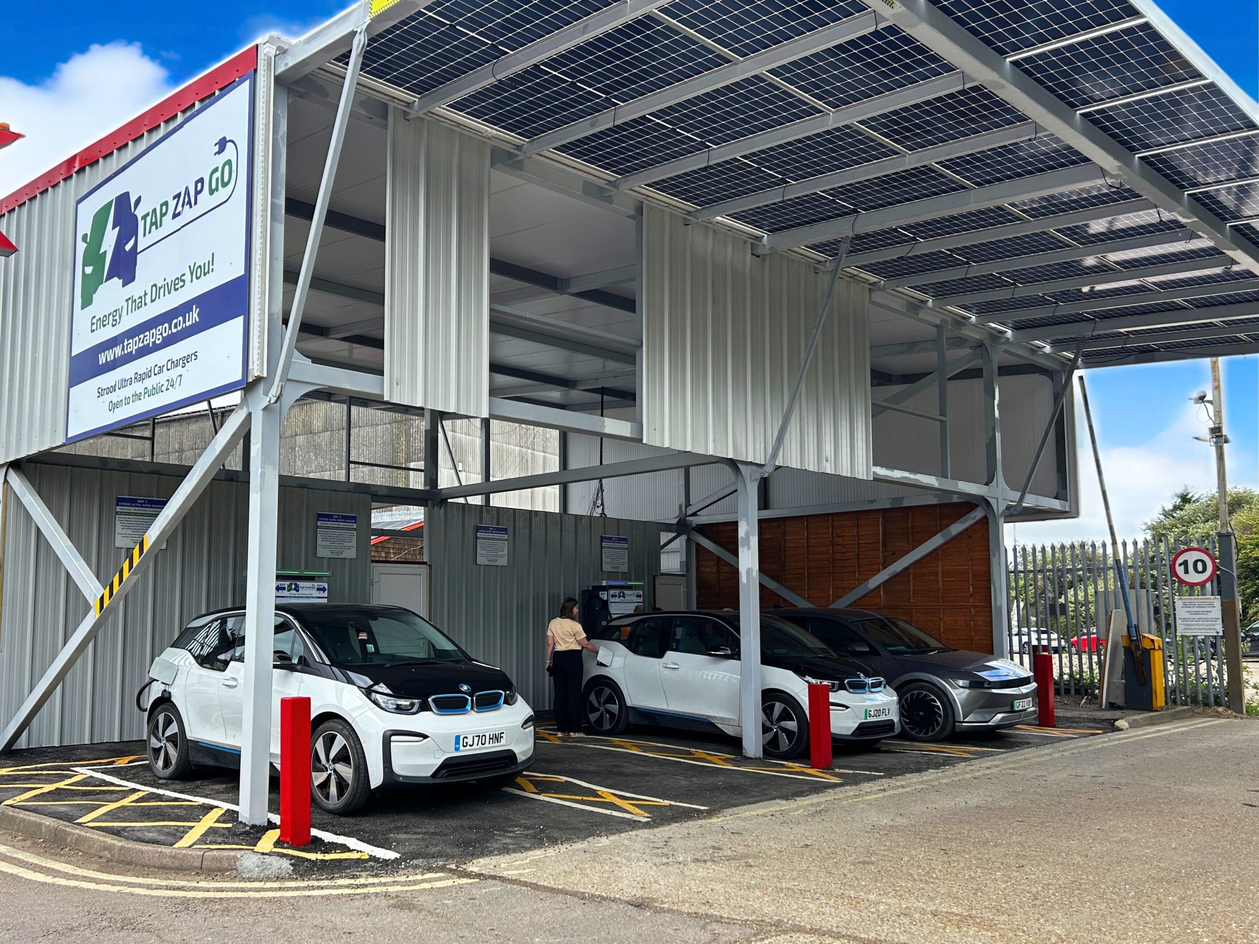 Tap Zap Go Ultra-rapid EV Charging Station in Kent